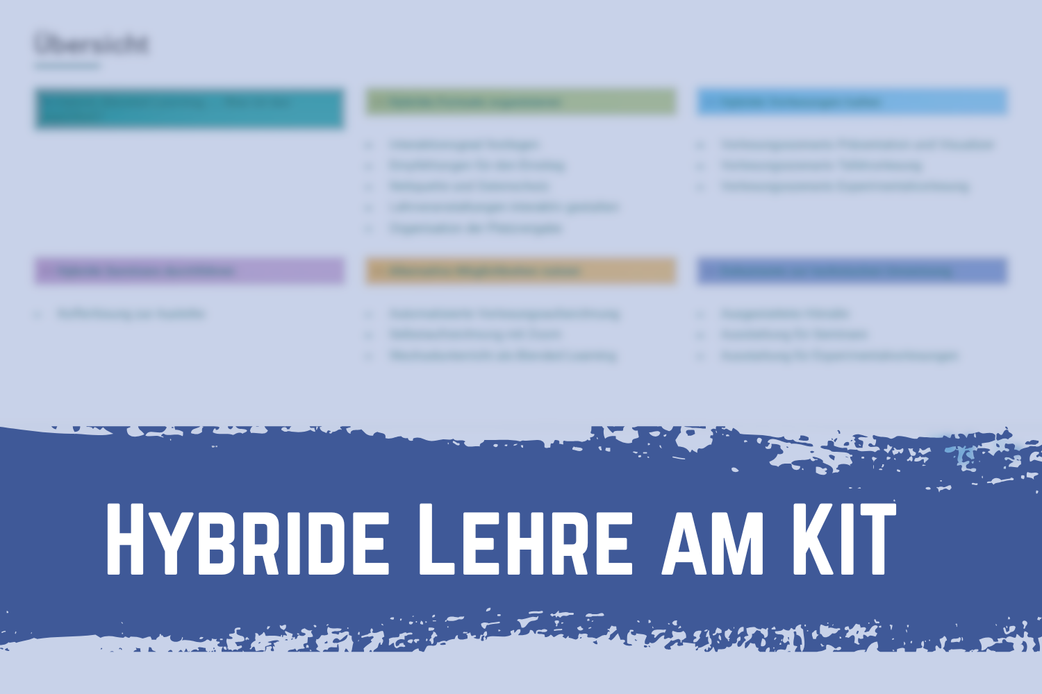 The event is aimed at KIT instructors who would like to learn about the continuing possibilities of hybrid teaching for the summer semester.